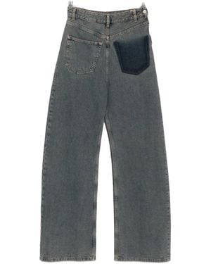 MM6 by Maison Margiela Faded-Effect Patch-Detail Jeans - Grey