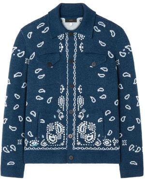 Alanui Vest Met Paisley Jacquard - Blauw