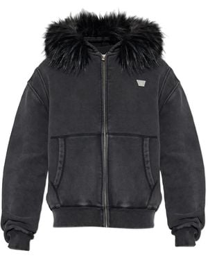 MISBHV Faux-Fur Trim Hoodie - Grey