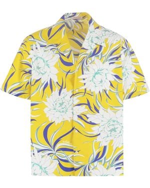 Valentino Garavani Graphic-Print Short-Sleeve Shirt - Grey