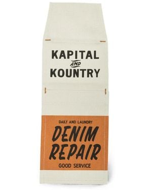 Kapital Canvas Pulp Phone Holder - White