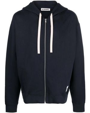 Jil Sander ジップアップ パーカー - ブルー