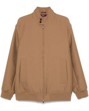 Gucci Twill-Weave Bomber Jacket - Brown