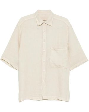 INLINUM Chest-Pocket Short-Sleeve Shirt - White