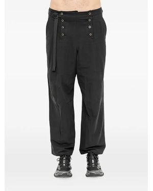 The Viridi-anne Pantalon Style Marin À Empiècements - Black