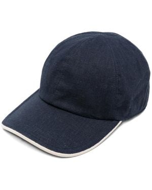 Eleventy Contrast-Trim Cap - Blue