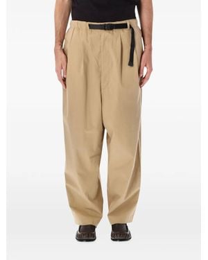 Comme des Garçons Belted Pleated Pants - Natural