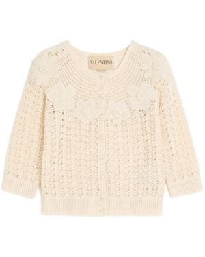 Valentino Garavani Vest Met Geborduurde Bloemen - Naturel