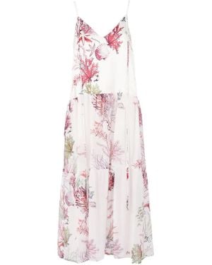 Shirtaporter Tiered printed dress - Rosa