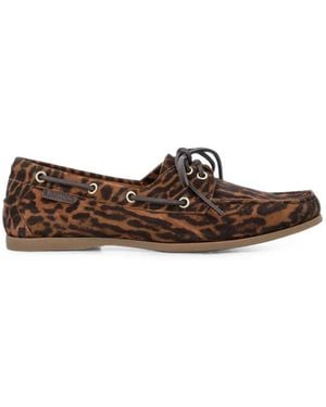Tom Ford Robin Animal-Print Suede Loafers - Brown
