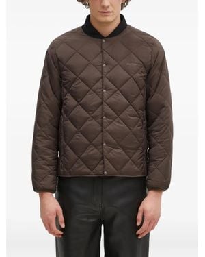 Gramicci Diamond-Quilted Bomber Jacket - Brown