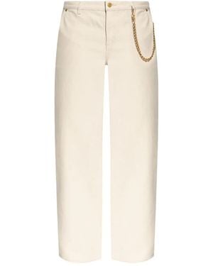 MICHAEL Michael Kors Logo-Appliqué Trousers - Natural