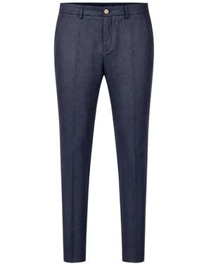 Paul & Shark Virgin-Wool Tailored Trousers - Blue