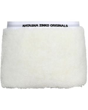 Natasha Zinko Shearling mini skirt - Weiß