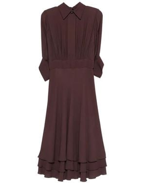 Elisabetta Franchi Cacao Viscose Dress - Purple