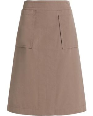 Alberta Ferretti Pocket Skirt - Brown