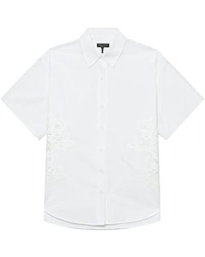Rag & Bone Floral Lace-Insert Shirt - White