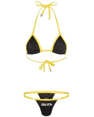 The Attico Bikini A Triangolo Con Logo - Bianco