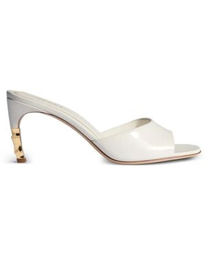 Gucci Bamboo-Effect Leather Sandals - White