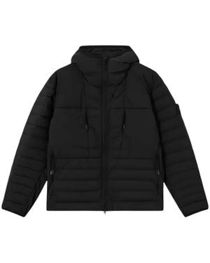 Stone Island Giacca Imbottita Con Cappuccio - Nero