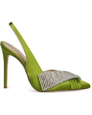 HIBOURAMA Zapatos De Tacón Con Tira Trasera Y Detalles - Verde