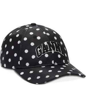 Ganni Printed Nylon Cap - Black