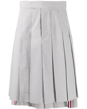 Thom Browne Seersucker Classic Rise Skirt - Multicolour
