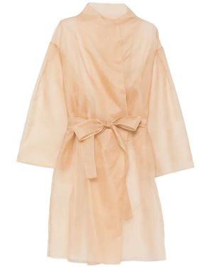 Antonelli Gustav Sheer Belted Jacket - White