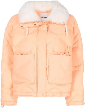 Yves Salomon Concealed-Fastening Padded Jacket - Pink