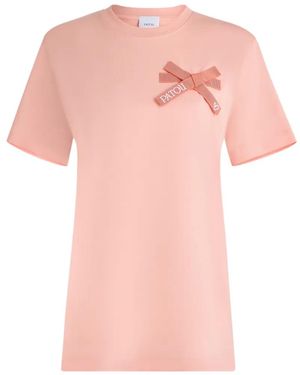 Patou Bow-Detail T-Shirt - Pink