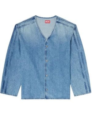 DIESEL D-Cadi-V-Neck Shirt - Blue