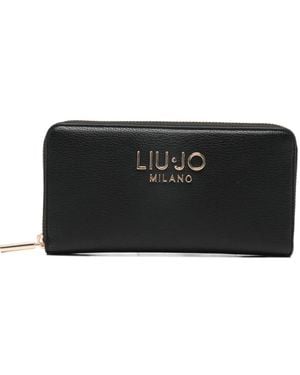 Liu Jo Logo Zip Around Purse - Black