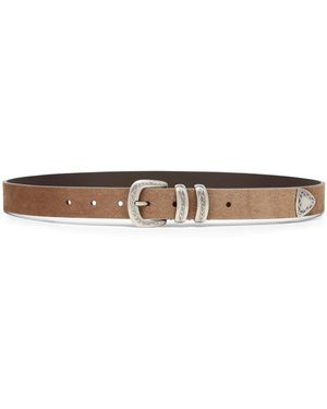 Brunello Cucinelli バックル レザーベルト - ホワイト