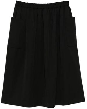 Comme des Garçons Wool Midi Skirt - Black