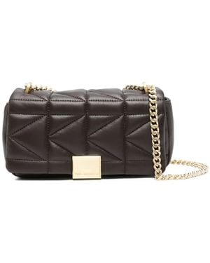 Karl Lagerfeld Quilted Crossbody Bag - Gray