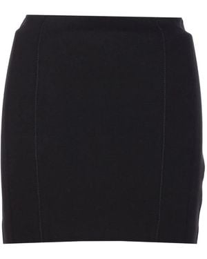 Patrizia Pepe Mini-Rok Verfraaid Met Logo - Zwart