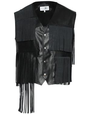 MM6 by Maison Margiela Fringed Gilet - Black