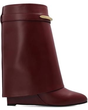 Givenchy Shark Lock Boots - Red