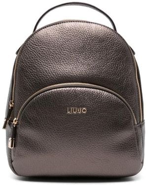 Liu Jo Logo-Plaque Backpack - Gray