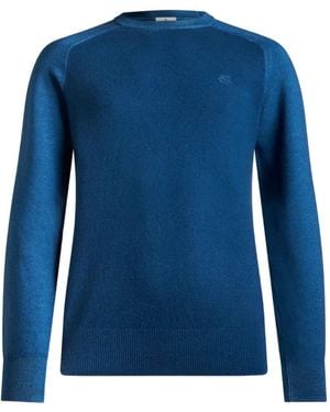 Etro Pegaso-Logo Wool Sweater - Blue