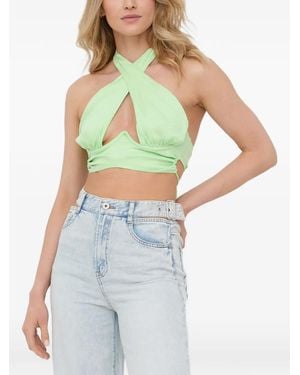 For Love & Lemons Crisscross Crop Top - Green
