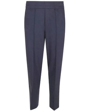 Herno Elasticated-Waistband Tailored Pants - Blue