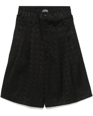 Marine Serre Moon Diamond Tailored Shorts - Black