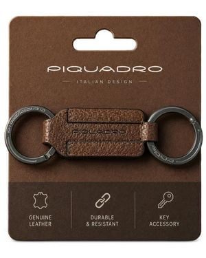 Piquadro Porte-Clés À Logo Gravé Eagle - Brown