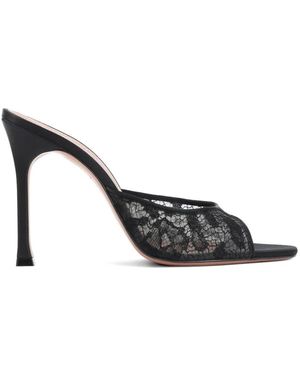 AMINA MUADDI Alexa 95 Pumps Met Kant - Wit