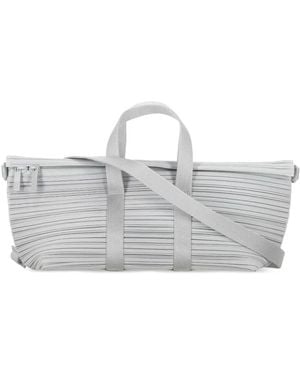 Pleats Please Issey Miyake Pleated Tote Bag - White