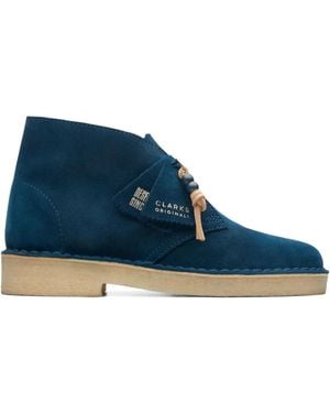 Clarks Suede "Deep" Boots - Blue