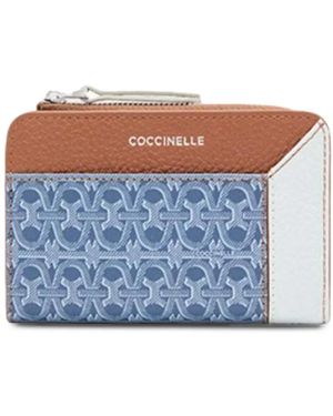 Coccinelle Loreen Monogram Zip Wallet - Blue