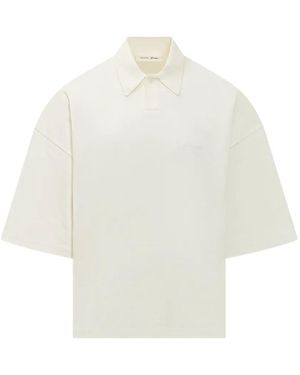 Fear Of God Essentials Logo-Embroidered Polo Shirt - White