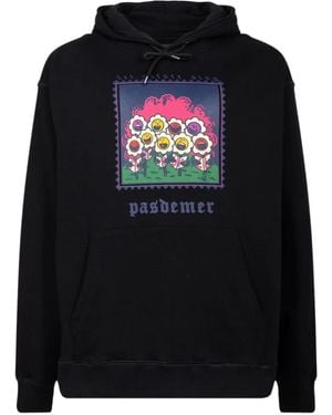 PAS DE MER Hoodie Met Bloemenprint - Zwart